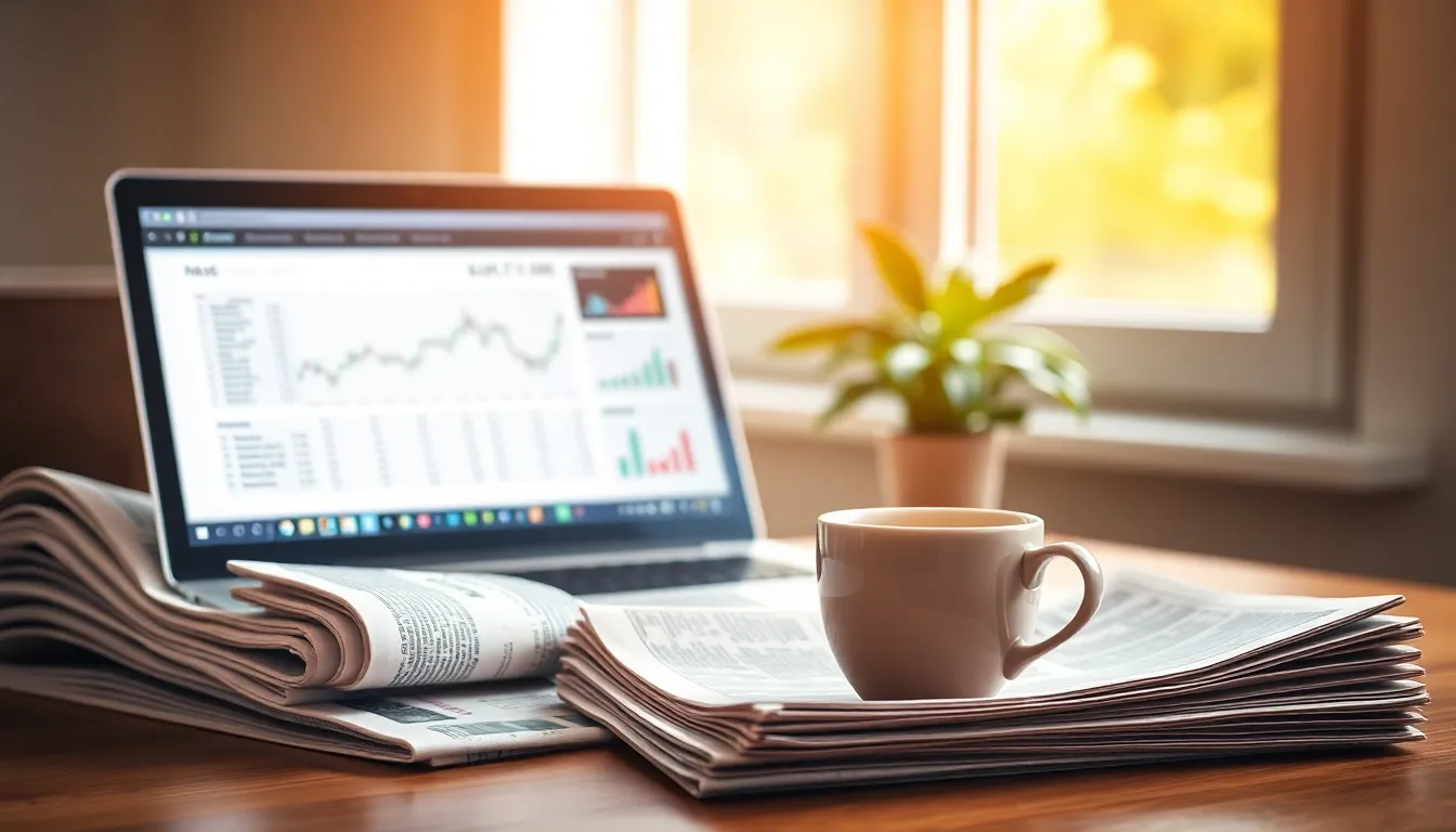 주식 시장의 동향과 성장 그래프를 나타내는 이미지