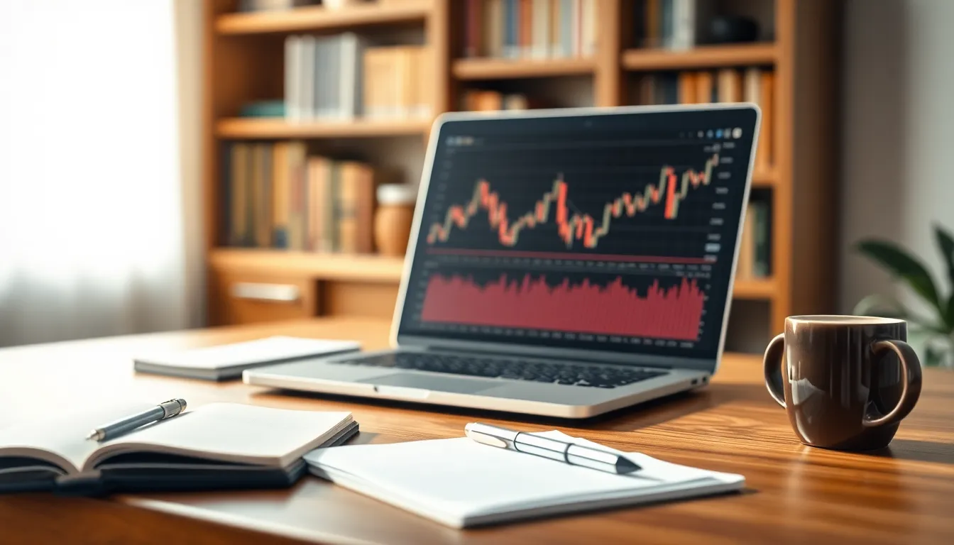 Stock market graph showing fluctuations
