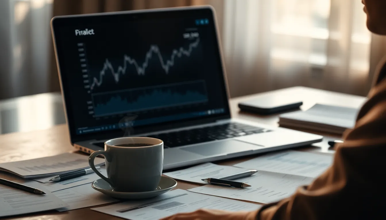 주식 시장 그래프와 분석 이미지