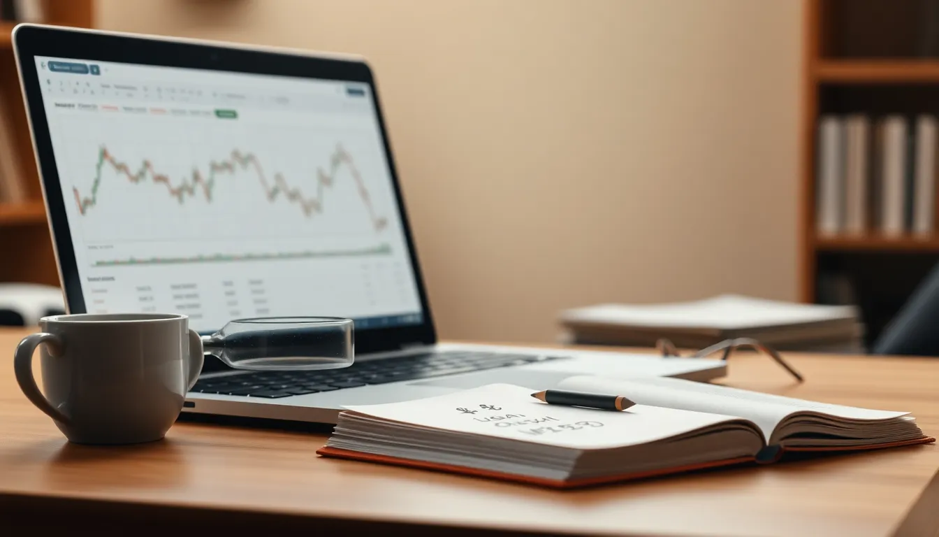 주식 시장 그래프와 투자자들