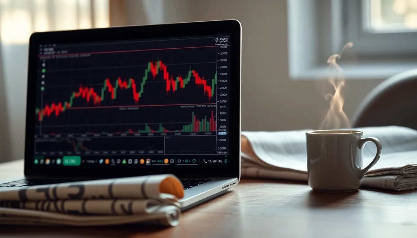 미래 경제 성장을 상징하는 그래프와 도시 풍경