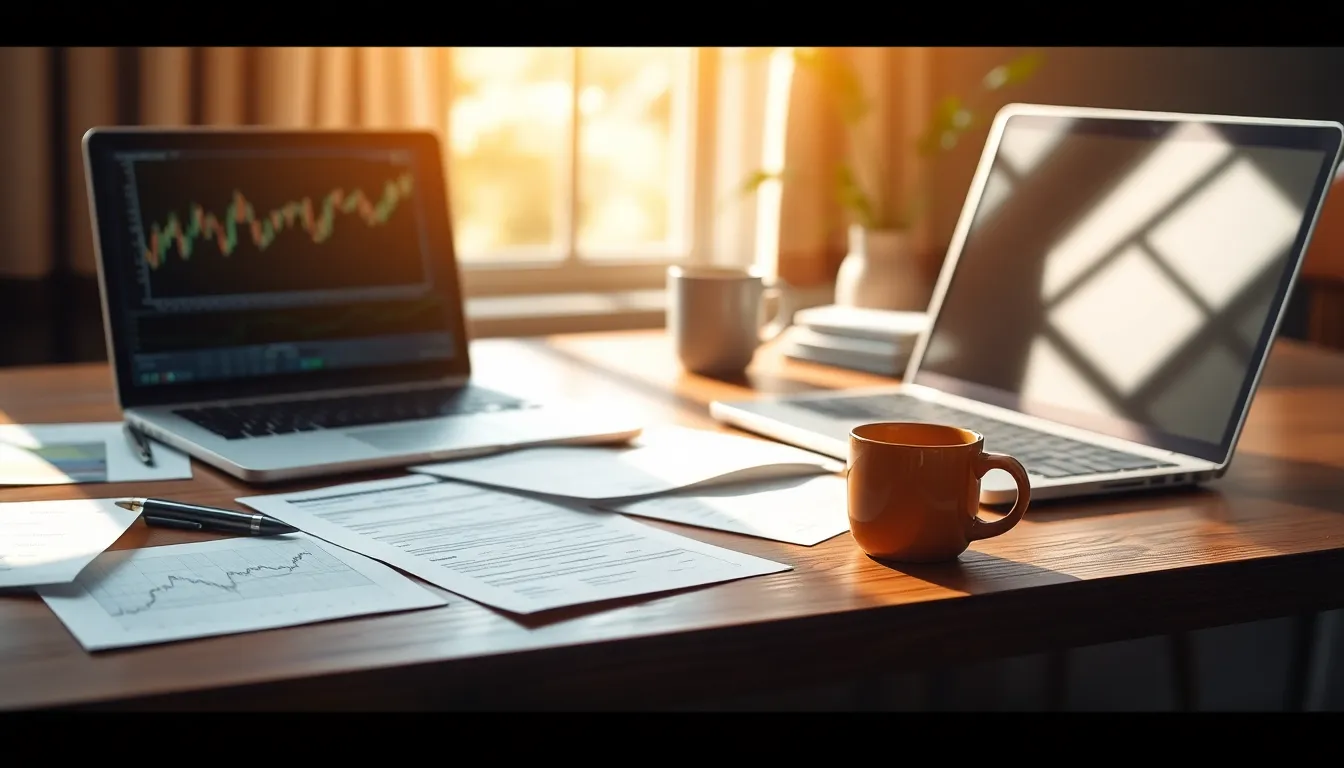 다양한 금융 지표와 그래프가 복합적으로 표현된 이미지