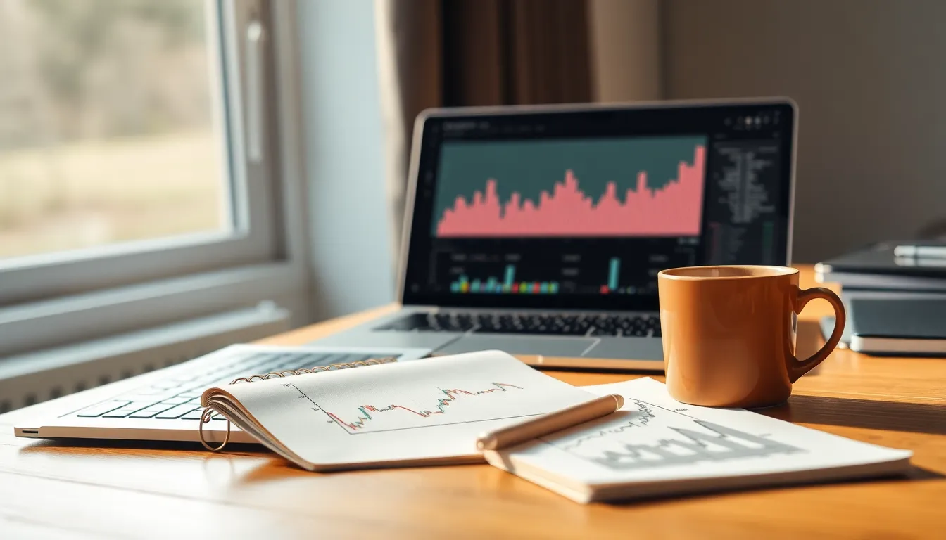 주식 시장 그래프와 데이터