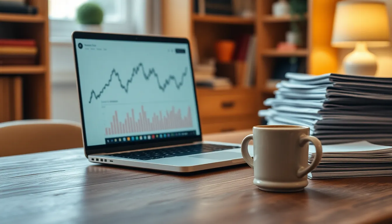 주식 시장 그래프와 데이터 분석 이미지