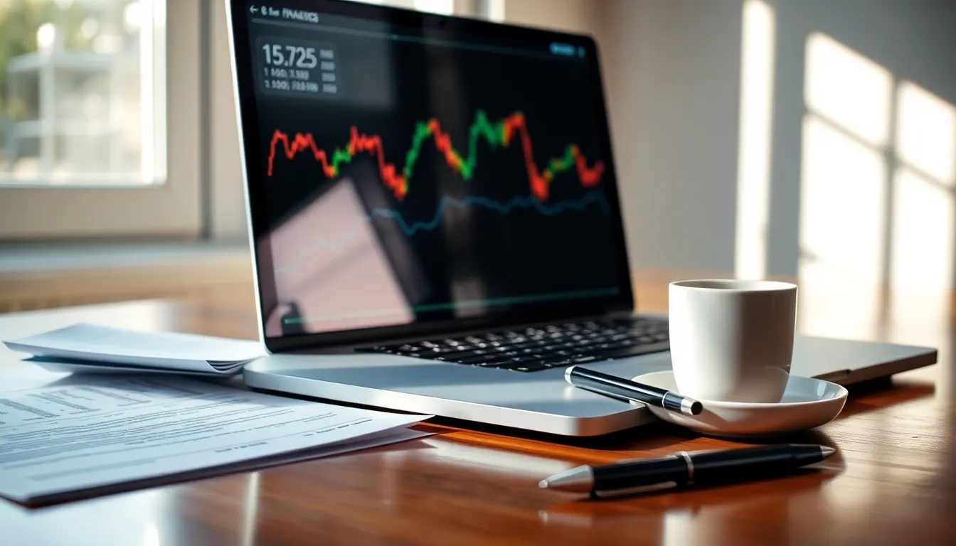 주식 시장 그래프와 투자자들의 모습