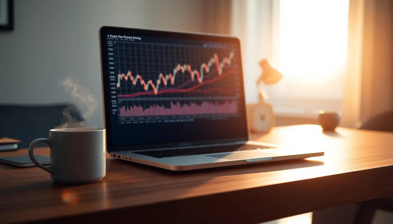 다양한 금융 그래프와 주식 시장 데이터를 나타내는 이미지