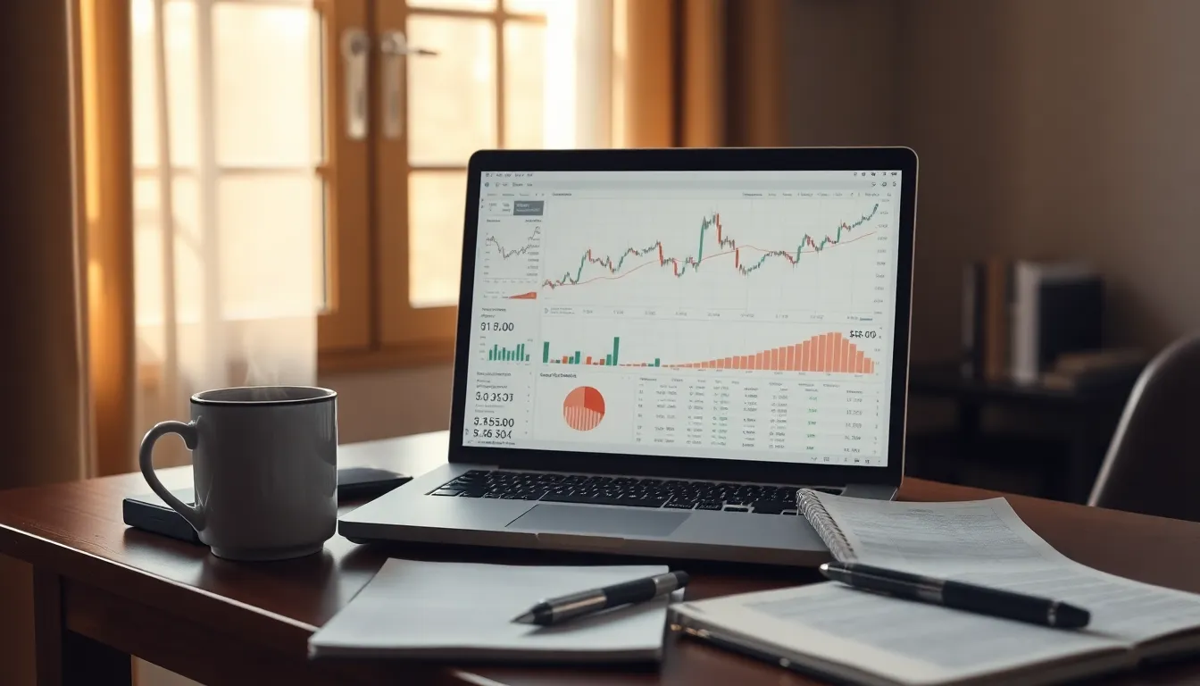 주식 시장 그래프와 변동성 이미지