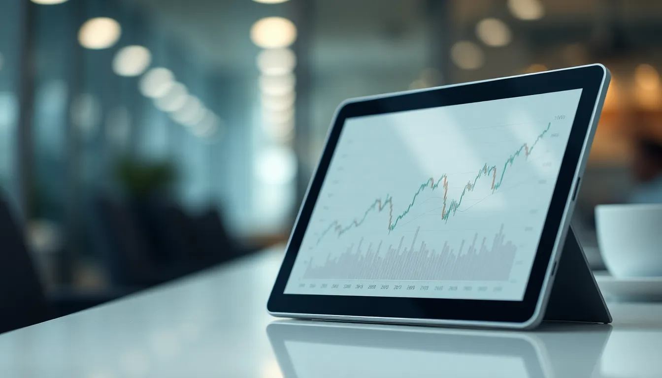 상승하는 주식 그래프 이미지