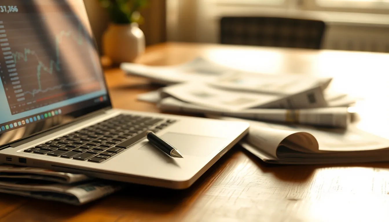 주식 시장 그래프와 투자 전략 개념 이미지