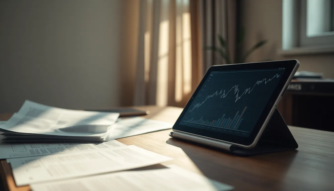 주식 시장 그래프와 투자자가 지켜보는 모습