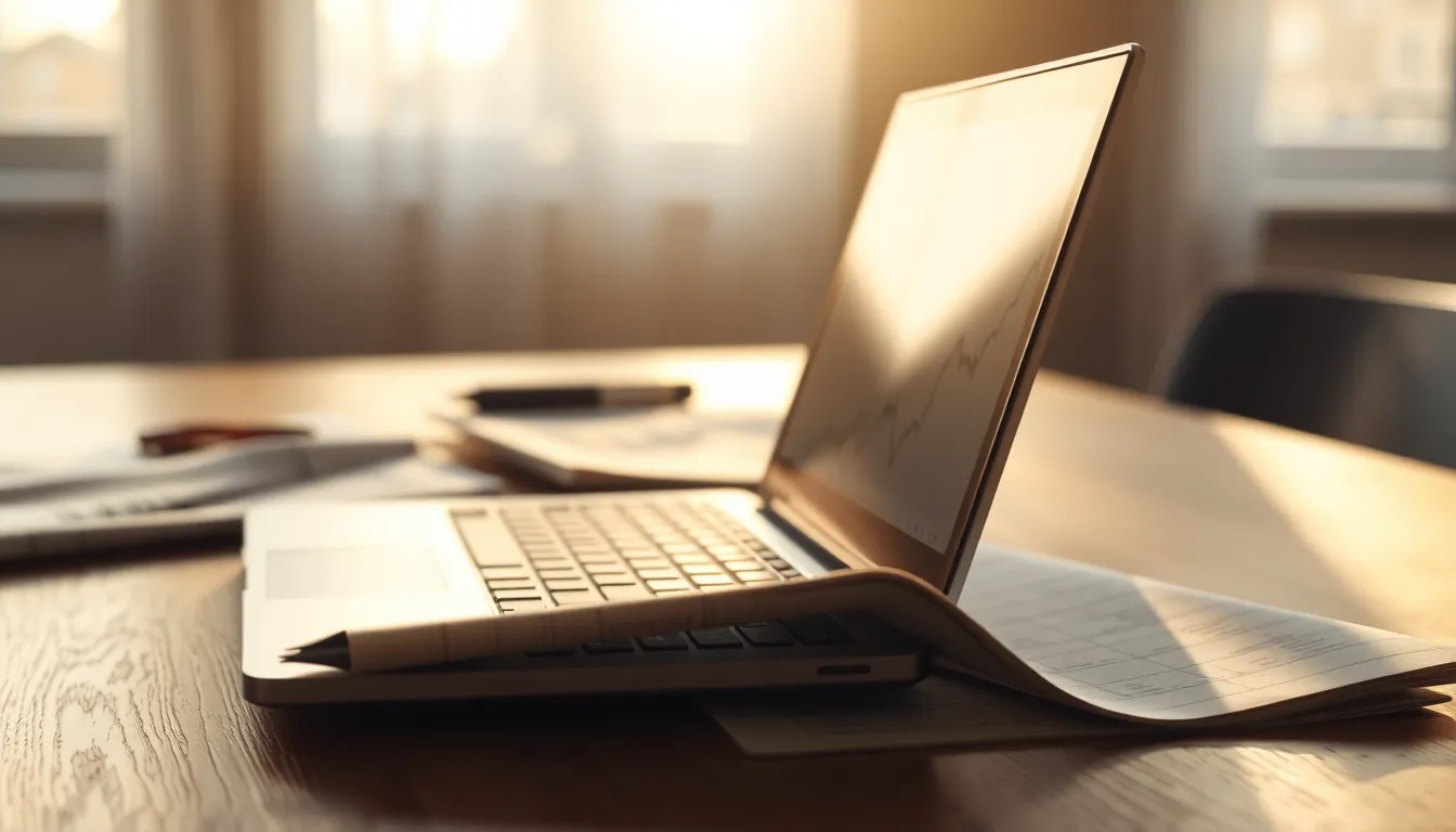 주식 시장 그래프와 다양한 경제 지표 아이콘