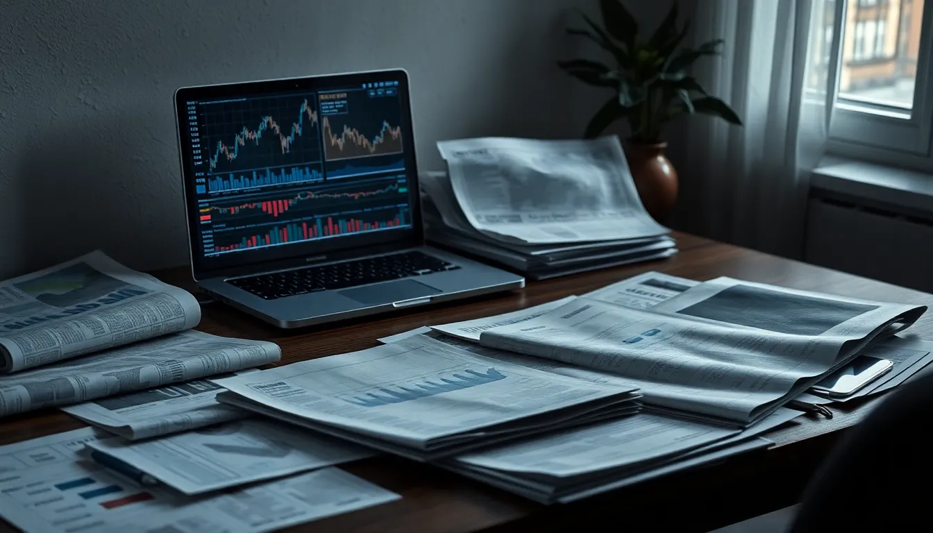 주식 시장 그래프와 데이터 분석 이미지